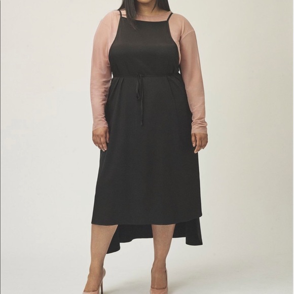 black pinafore dress size 16